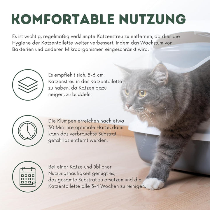 Super Benek Corn Cat Golden Pflanzliche Katzenstreu, 14 L, 8,8 kg | Klumpstreu aus Mais, Biologisch