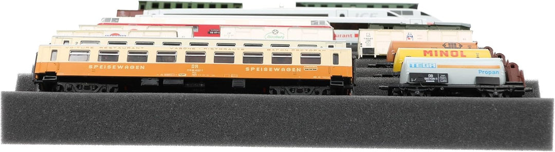Feldherr EUMFJLA01 Zugliege - Spur H0-9 Fächer für Modelleisenbahn Loks, Waggons und Fahrzeuge, Anza