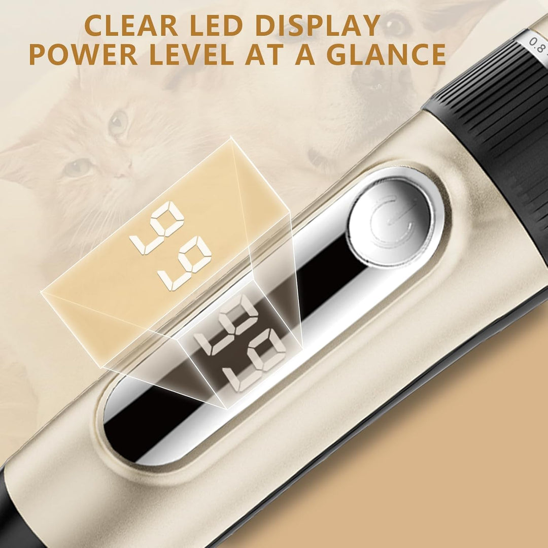 NWOUIIAY IPX7 Schermaschine Hund Leise Tierhaarschneider Waschbar Profi Drahtlose Wiederaufladbare T