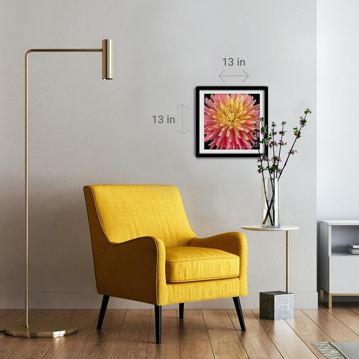 Thea Gouverneur - Kreuzstich-Set - Kissen mit Dahlia - Aida Schwarz - 18 Count - Für Erwachsene - 44