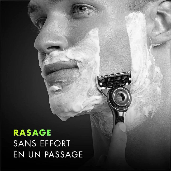 Gillette Gillette Labs mit Peelingstange, Herrenrasierer, 1 Griff, – 5 Ersatzklingen, mit Reiseetui,