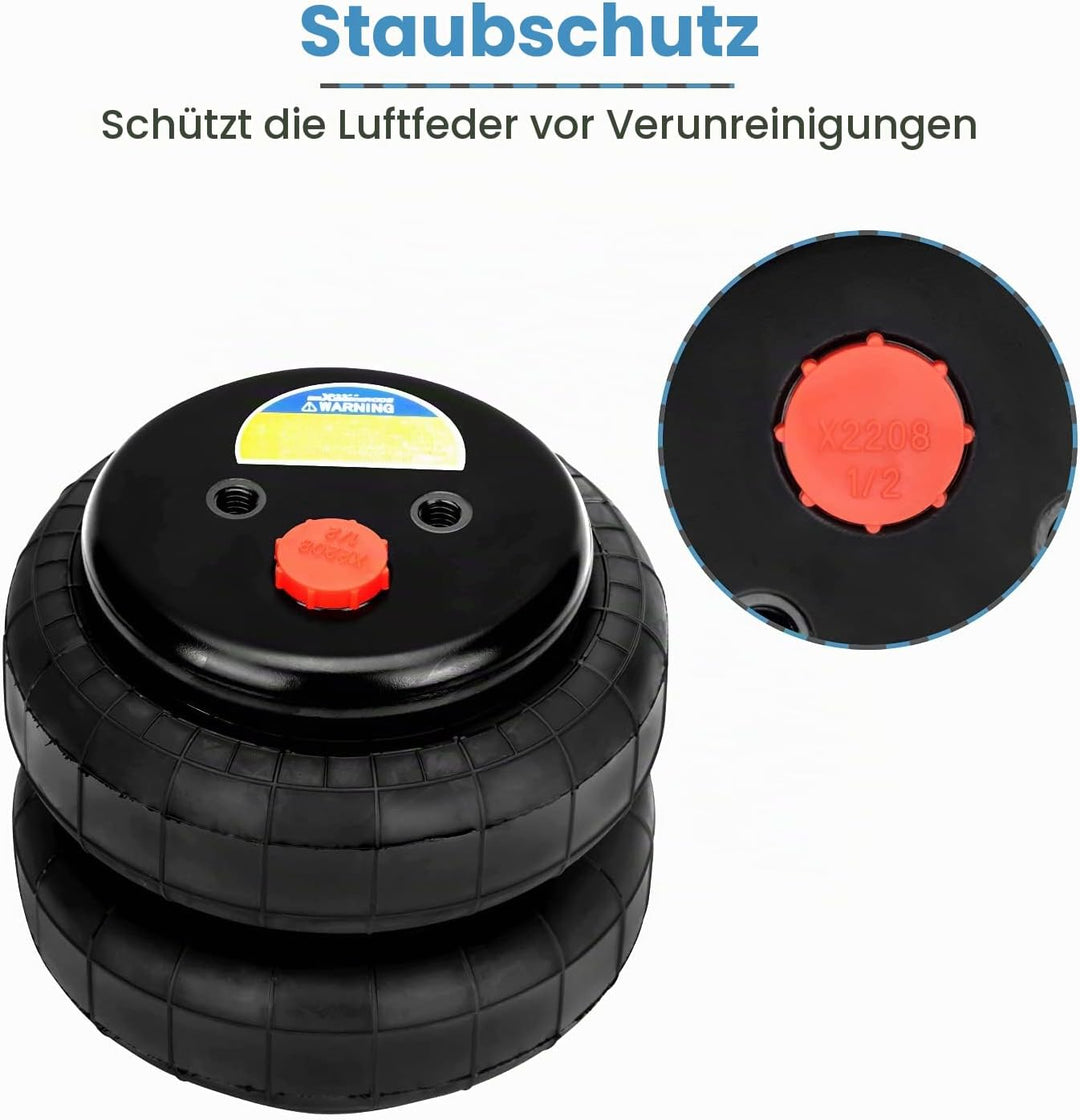 maXpeedingrods Paar Stossdämpfer Luftfederung Luftbalg Standard 2500 Pound hinten vorne