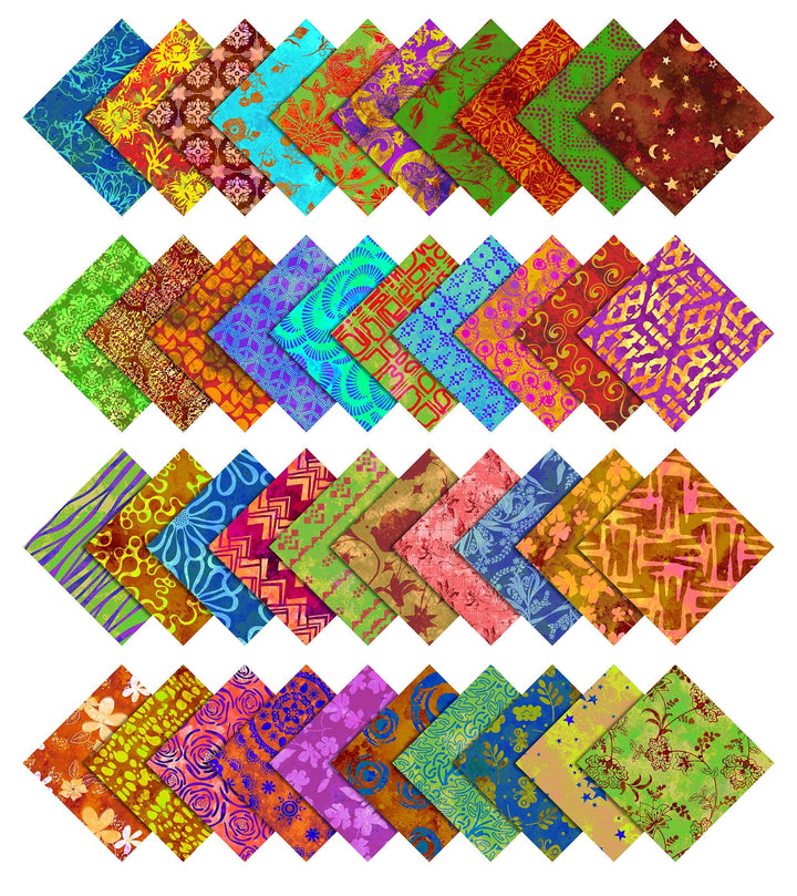 Soimoi Batik Drucken Vorgeschnittenen 5-Zoll-Baumwollgewebe Heimwerker Patchwork Sewing Craft Steppe