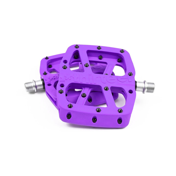 e*thirteen Components Base Flat Pedale Aubergine Einheitsgrösse, Aubergine Einheitsgrösse