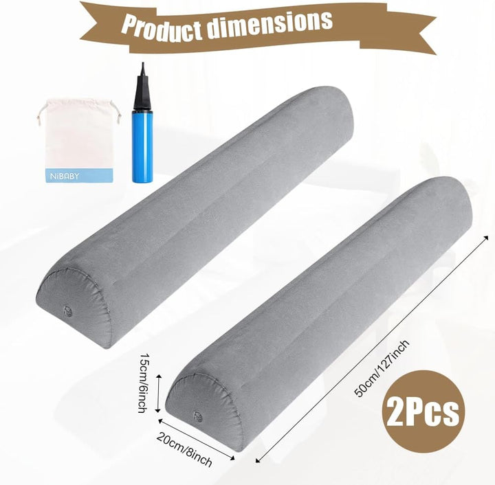 2er Pack Rausfallschutz Bett Reise Aufblasbar, 130CM Tragbares Faltbares Bettgitter Rausfallschutz A