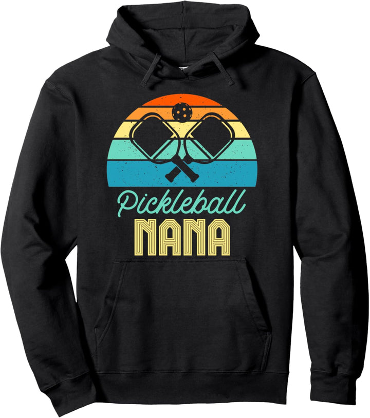 Retro Pickleball Nana Pullover Hoodie