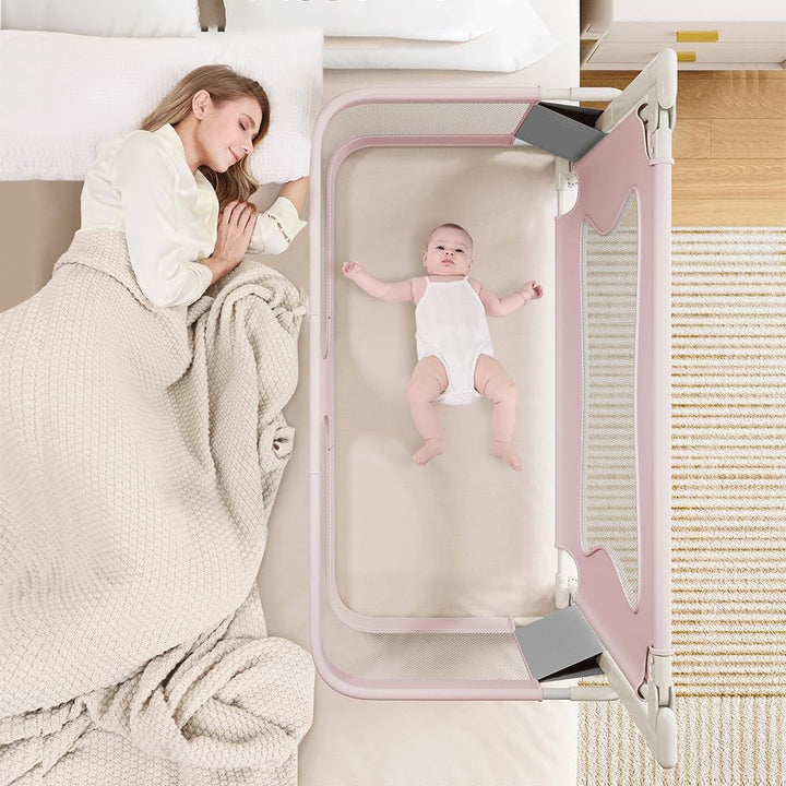 OHMG Bettgeländer,Sicherheitsgitter für Kinder,Sicherheitsgitter für Bett,höhenverstellbar,tragbar,B