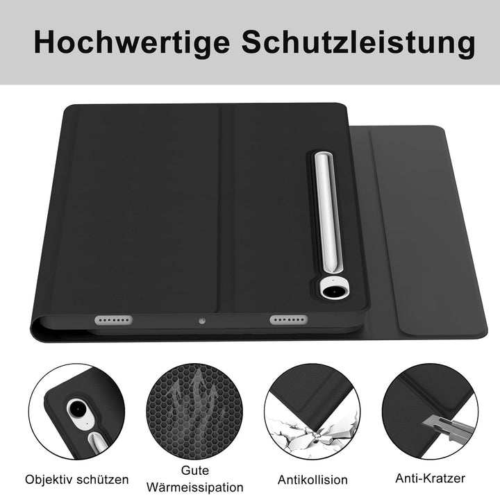 Hülle mit Tastatur für Samsung Galaxy Tab S10 FE 10.9"/S9 FE/S9 10.9" 2025, Tastatur QWERTZ deutsche