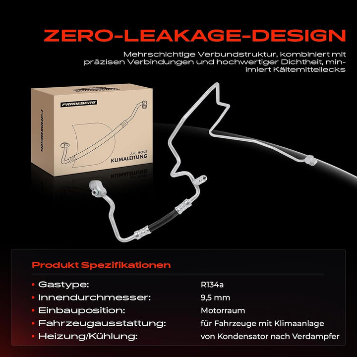 Frankberg Klimaleitung Kompatibel mit A3 Cabriolet 8P7 2008-2013 Leon 1P1 2006-2012 Golf Plus 521 5M