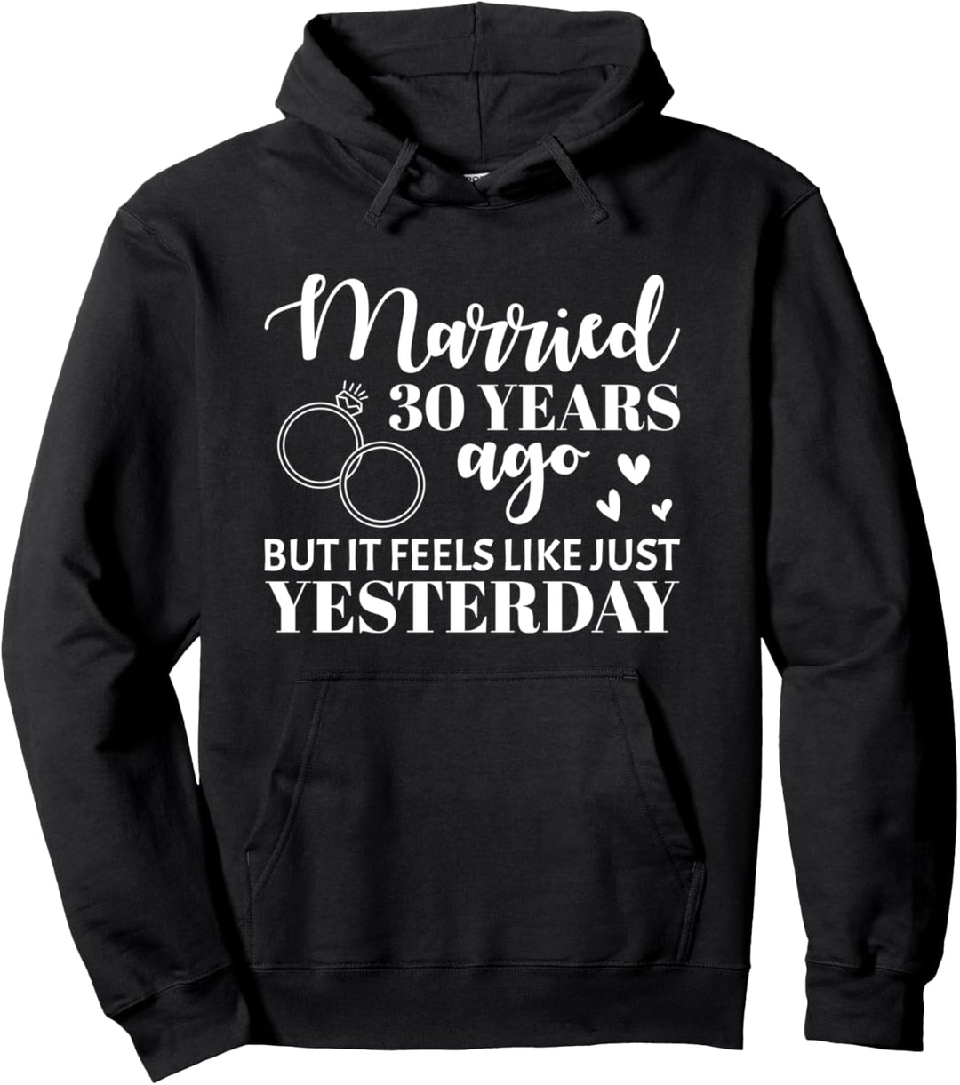 Hochzeitstag Jahrestag Verheiratet vor 30 Jahren Geschenk Pullover Hoodie