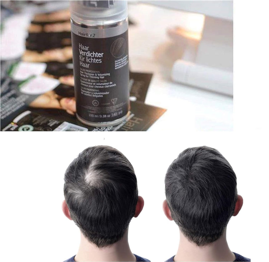 Hairfor2 Haarverdichtungsspray gegen lichtes Haar | Haarpuder | Streuhaar | Haarauffüller | Haarausf