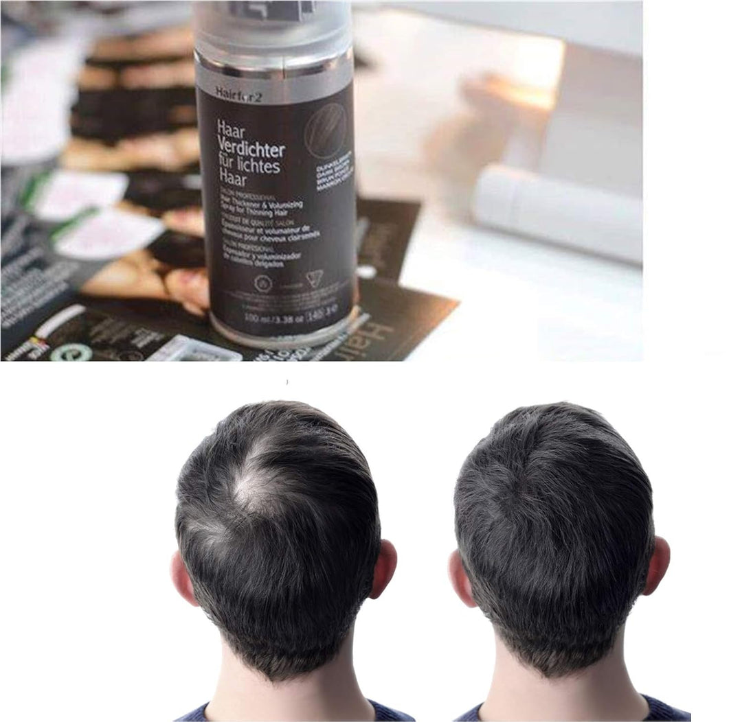 Hairfor2 Haarverdichtungsspray gegen lichtes Haar | Haarpuder | Streuhaar | Haarauffüller | Haarausf