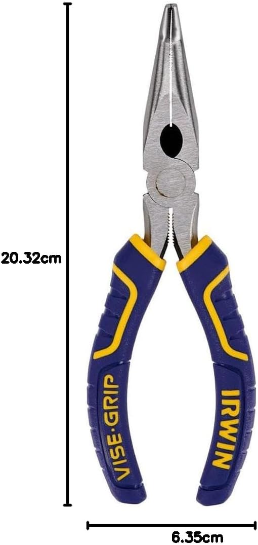 IRWIN Tools 2078226 Schraubstockzange, gebogen, lange Nase, 15,2 cm (6 Zoll)