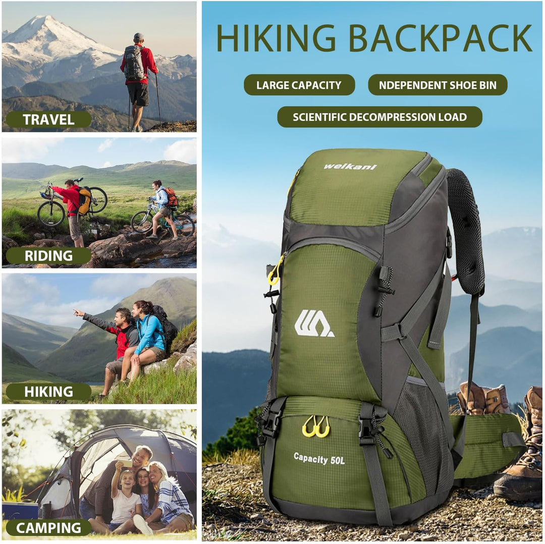 Favuit Wanderrucksack 30L, Herren Damen Trekkingrucksack Ultraleicht Faltbarer Reiserucksack Wandern