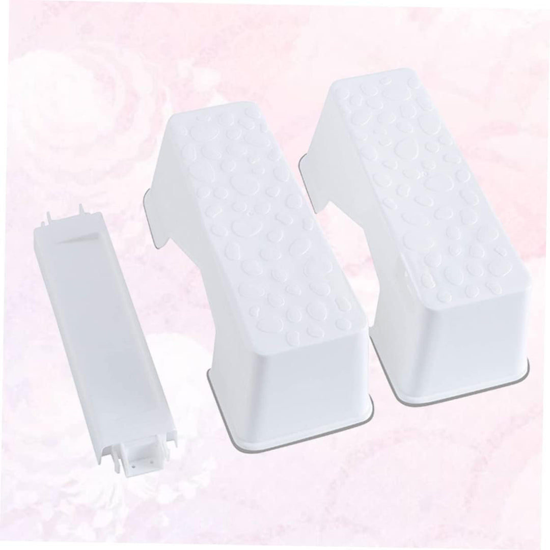 BESTonZON 1 X Toilettenhocker Fusshocker Fusshocker Tritthocker Für Kinder Toiletten Hockhocker Weis