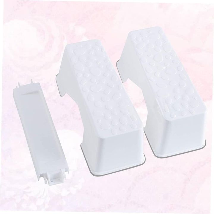 BESTonZON 1 X Toilettenhocker Fusshocker Fusshocker Tritthocker Für Kinder Toiletten Hockhocker Weis