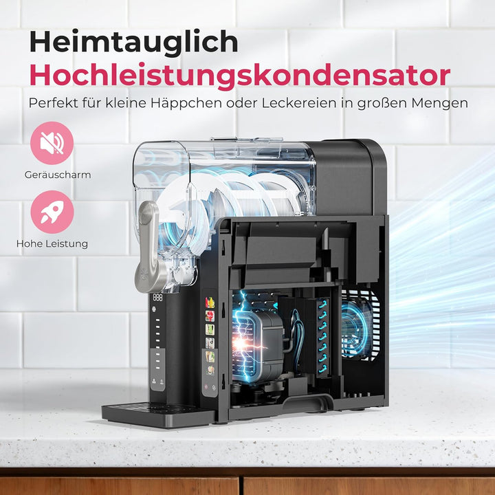 INITIO Slush Maschine mit 6 Modi, 2,6L Slush Eismaschine für Slushi, Eiscreme, Eis-Cocktails, Eiskaf