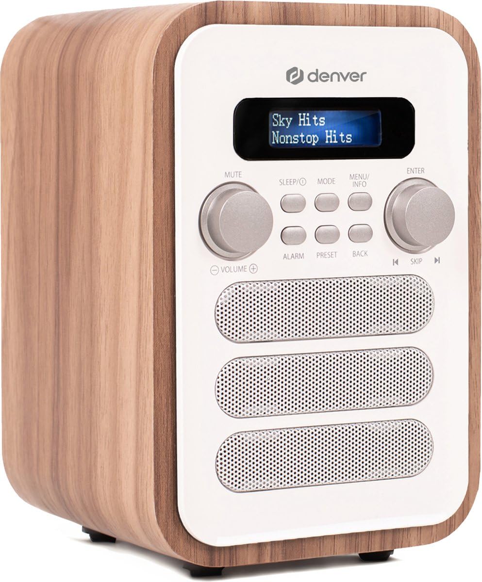 DENVER DAB-48WHITE DAB + Radio Mit integriertem FM-Radio und Bluetooth-Funktion weiss
