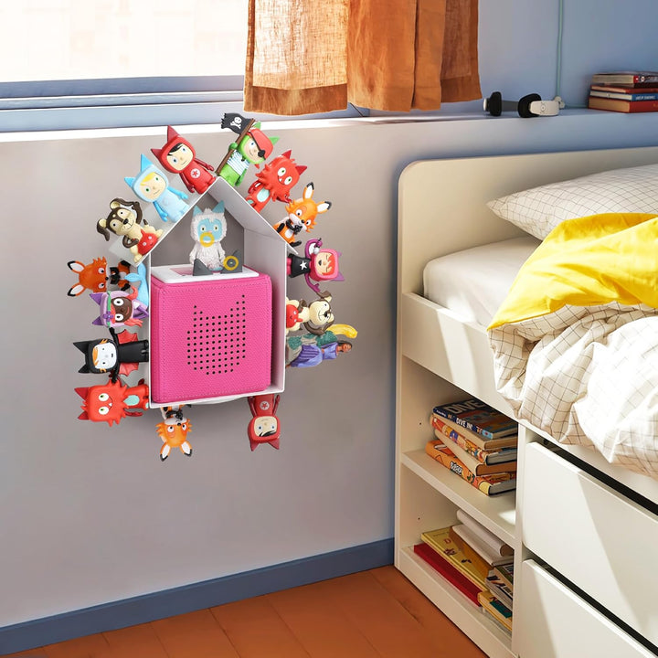 Hausform Tonie Regal vollständig magnetisches Toniebox Regal für mehr als 40-50 Figuren + Box Tonier