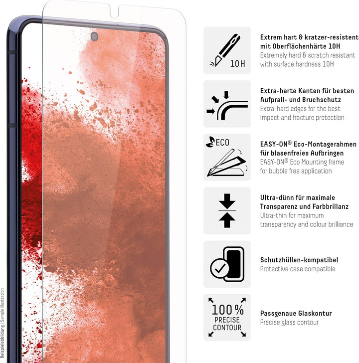 Schutzglas für Samsung A53 5G, A52(s) 5G, A52 (10H), Eco-Montagerahmen | DISPLEX Real Glass, 10H Pan