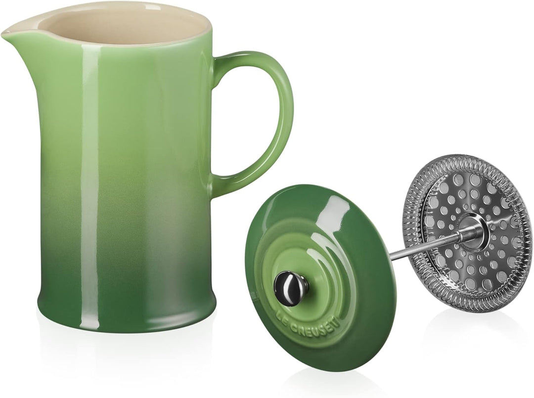 Le Creuset Kaffee-Bereiter/French Press mit Edelstahl-Presseinsatz, 1 L , Steinzeug, Bamboo, 6070608