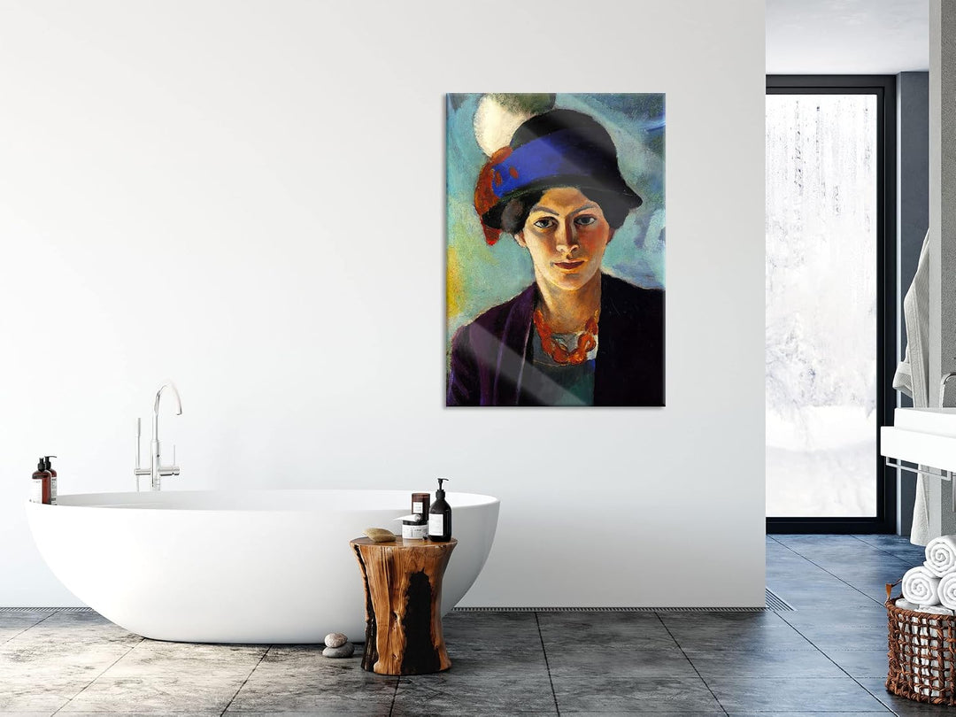 Pixxprint Glasbild | Wandbild aus Echtglas | Alexej von Jawlensky - Nackte Frau | 40x60 cm | inkl. A