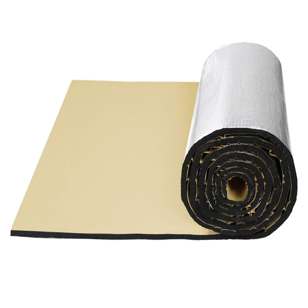 sourcing map 16,36sqft Anti Dröhn Dämmmatte Auto Wärmedämmung Sound Strasse Lärmdämpfer 10mm*152cm*1