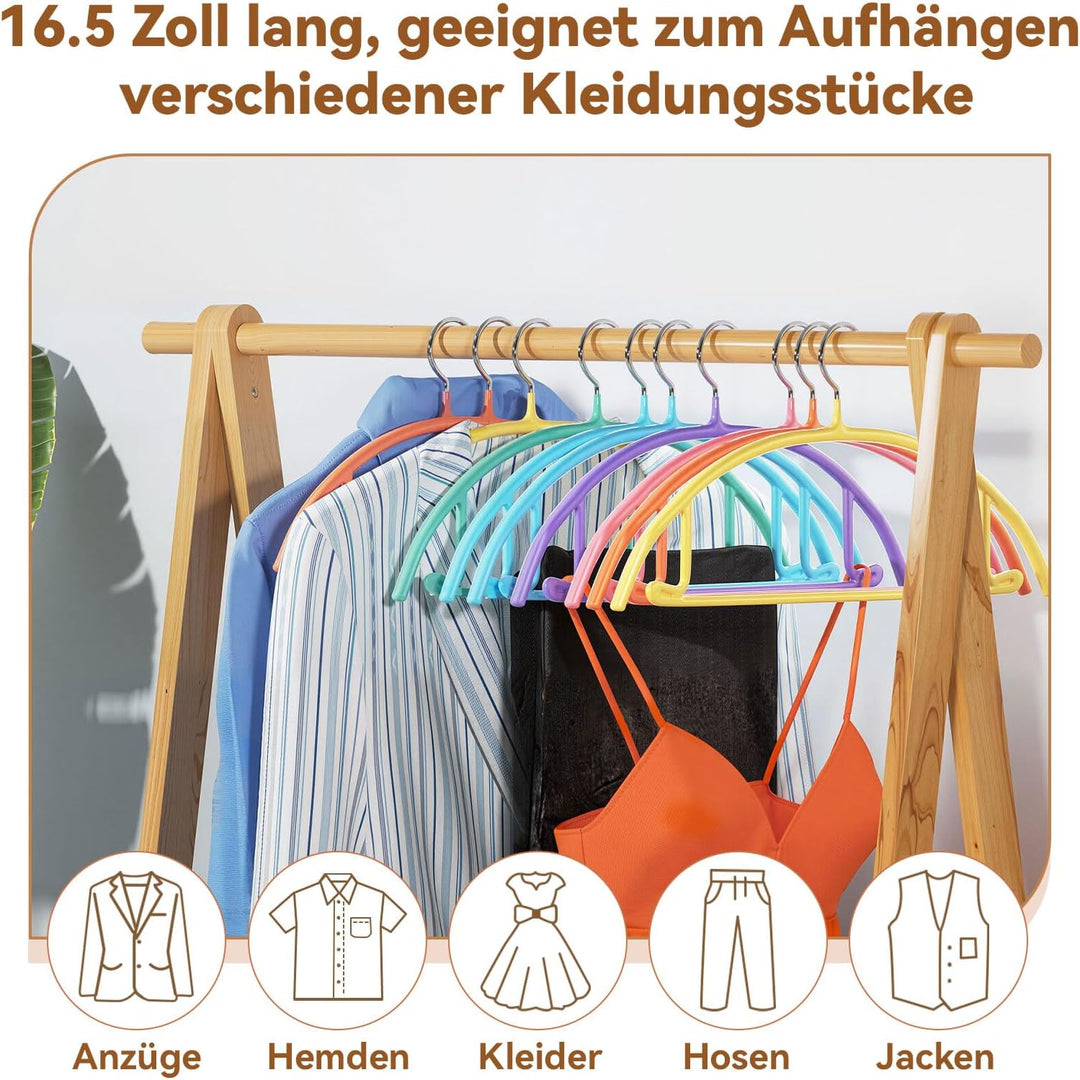 MOPUP Kleiderbügel, 14er-Pack, Pulloverbügel ohne Schulterwulst, 42 cm breite, robuste Kleiderbügel