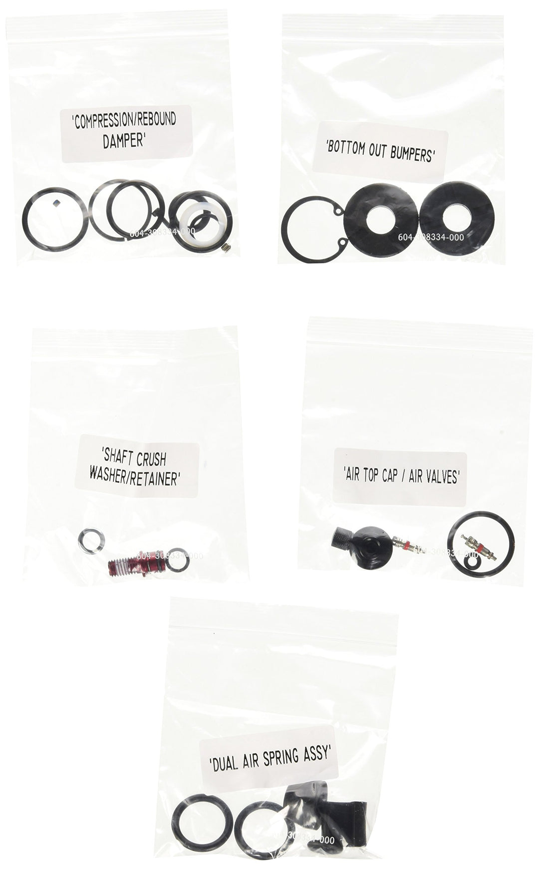 RockShox 143311 Dichtung Air Service Kit für SID Bremsen, schwarz, 5 x 5 x 3 cm