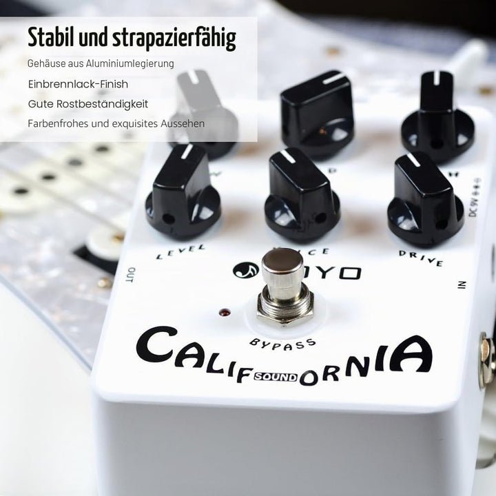 JOYO Overdrive Distortion Pedal Amp Simulator Rock-Töne von OD bis Dist für E-Gitarren-Effekt – Bypa
