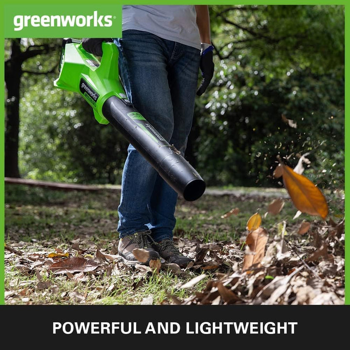 Greenworks G24ABIIK2 Axial Akku Laubbläser, 145 km/h, 9,08 m³/min 24V Akku & Ladegerät, 3 Jahre Gara