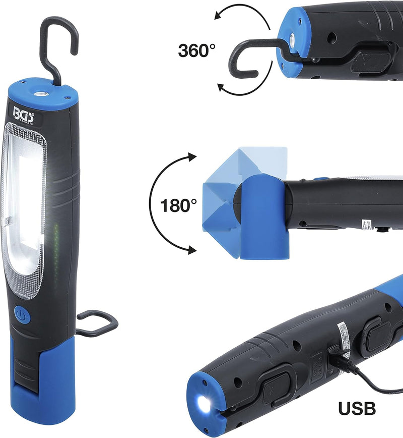 BGS 85345 | COB-LED-Werkstattleuchte mit Magnet und Haken