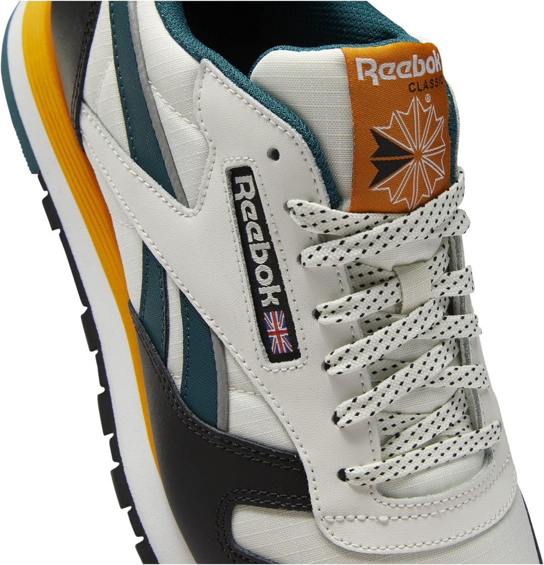Reebok Classic Leather, Weiss 40 EU Beigegelbgruenschwarz, 40 EU Beigegelbgruenschwarz