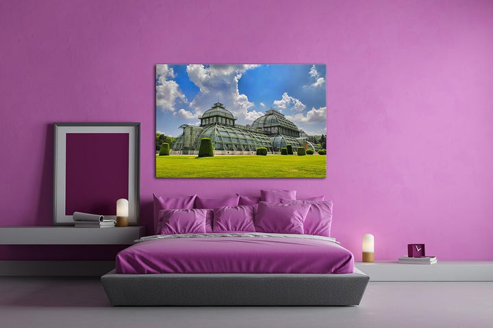 deyoli das Palmenhaus in Schönbrunn Wien Format: 80x60 als Leinwandbild, Motiv fertig gerahmt auf Ec
