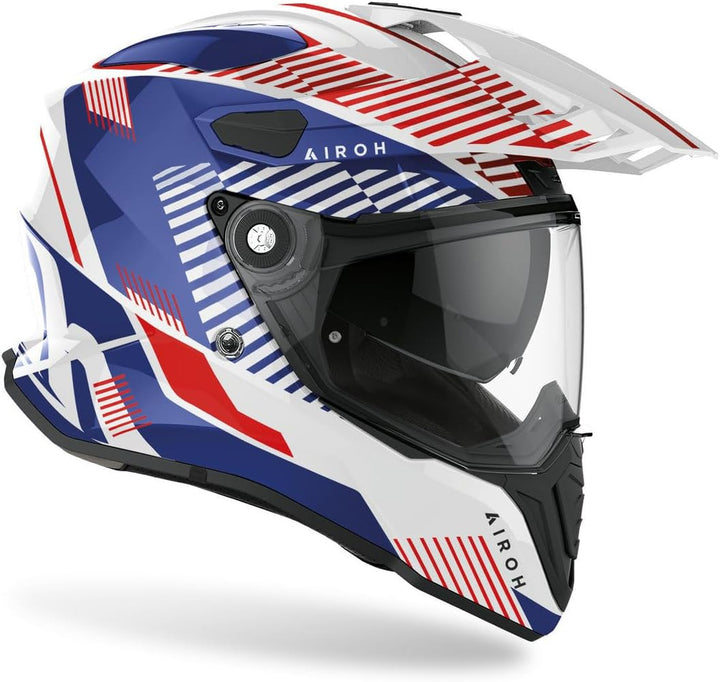 Airoh Helm Commander Boost White/Blue Gloss XS