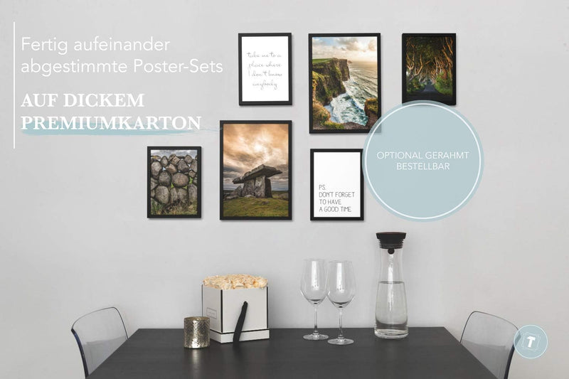 Papierschmiede® Mood Poster Set Irland, Bilder Wohnzimmer Deko Schlafzimmer, 2x DIN A3 (ca. 30x42) u