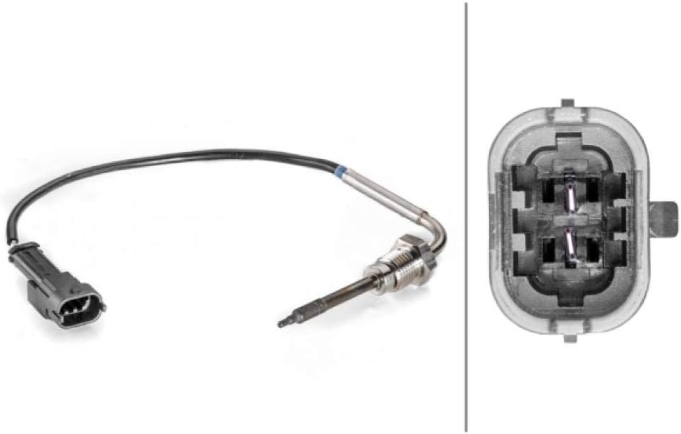 HELLA 6PT 014 494-371 Sensor, Abgastemperatur - 2-polig - geschraubt - Kabel: 230mm