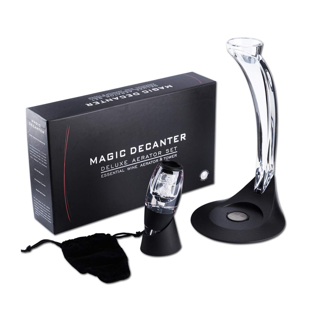 Weinbelüfter Rotwein Dekanter Set, Weinausgiesser Belüfter mit Ständer Weindekanter by US Sense (Dek