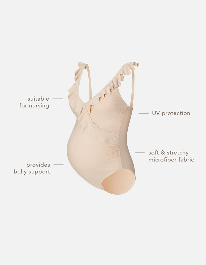 Noppies Damen Sima Microfiber Swimsuit Badeanzug XS-S Light Sand - N147, XS-S Light Sand - N147