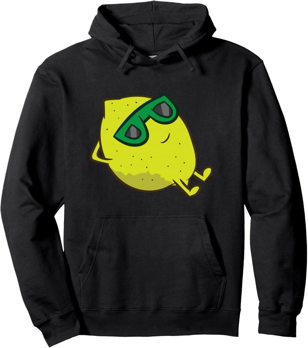 Zitrone Sommer Frucht Zitrone mit Sonnenbrille Pullover Hoodie