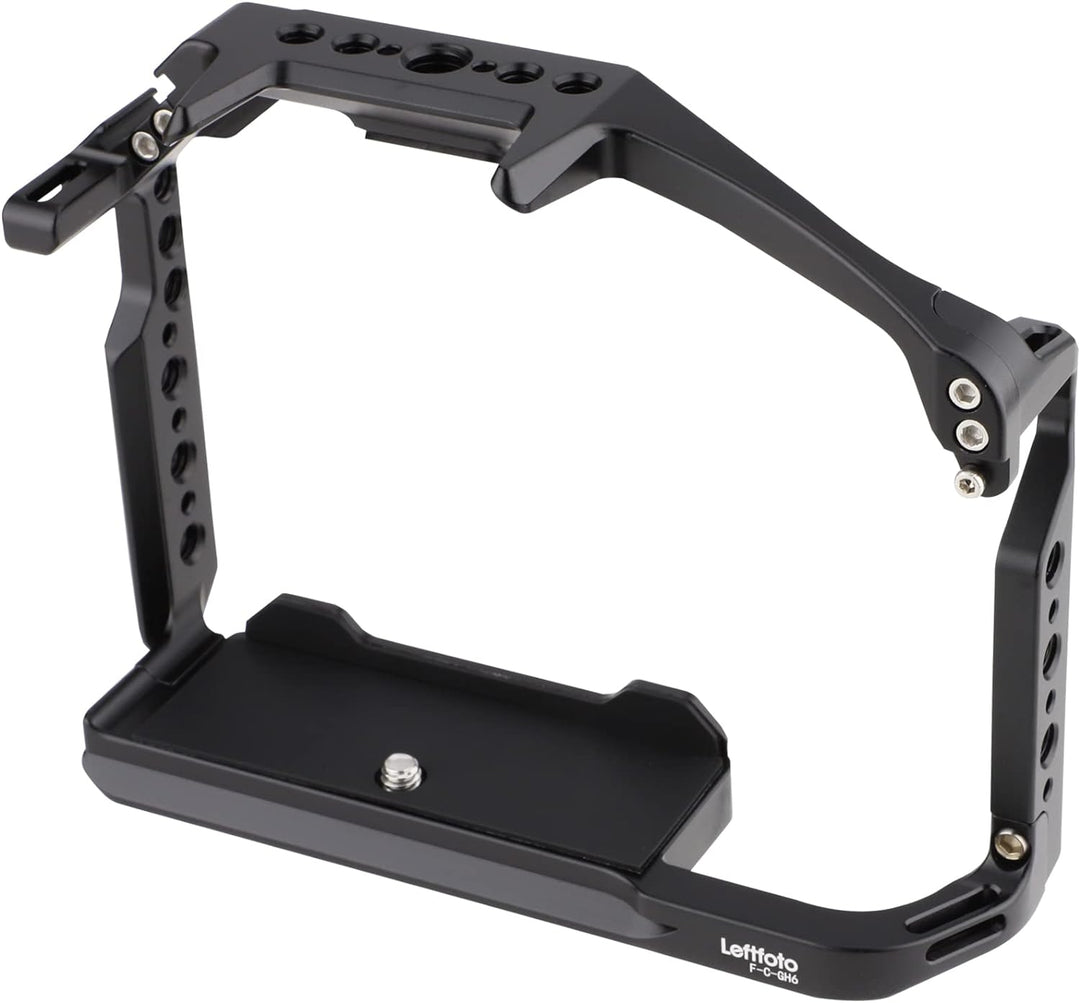 LEFTFOTO Kamera-Käfig, Kamera-Clip für Panasonic Lumix GH6, leichter Kamerakäfig mit integrierter Ar