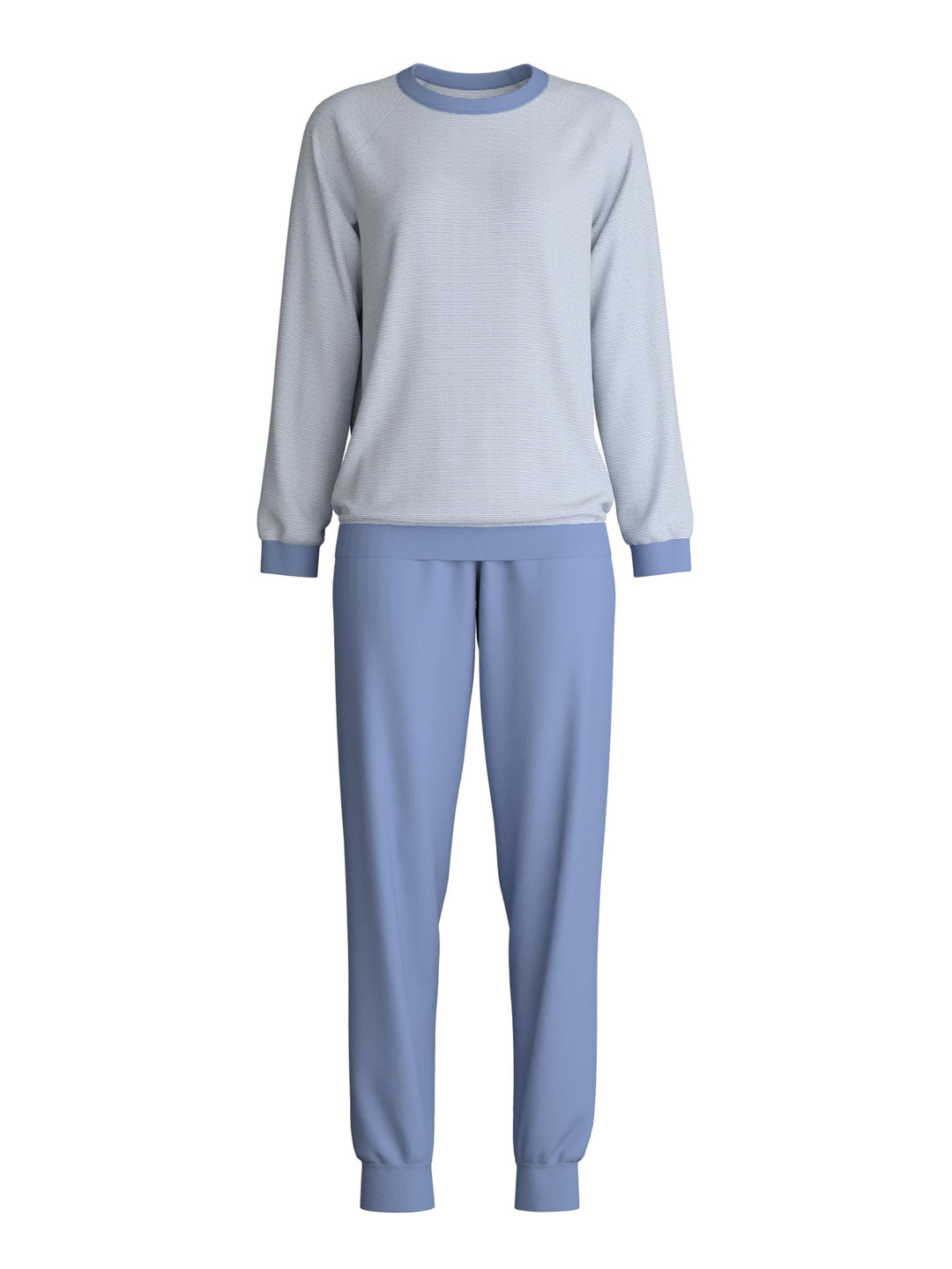 CALIDA Midnight Mushrooms Bündchen-Pyjama, Schlafanzug Damen, aus 100% Dicker Baumwolle 40-42 Scandi