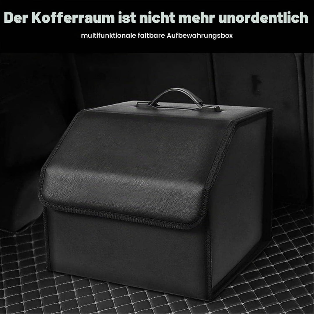 Auto Kofferraum Organizer, Kofferraumtasche Klappbar Aufbewahrungsbox PU Lede Auto box Kofferraum mi