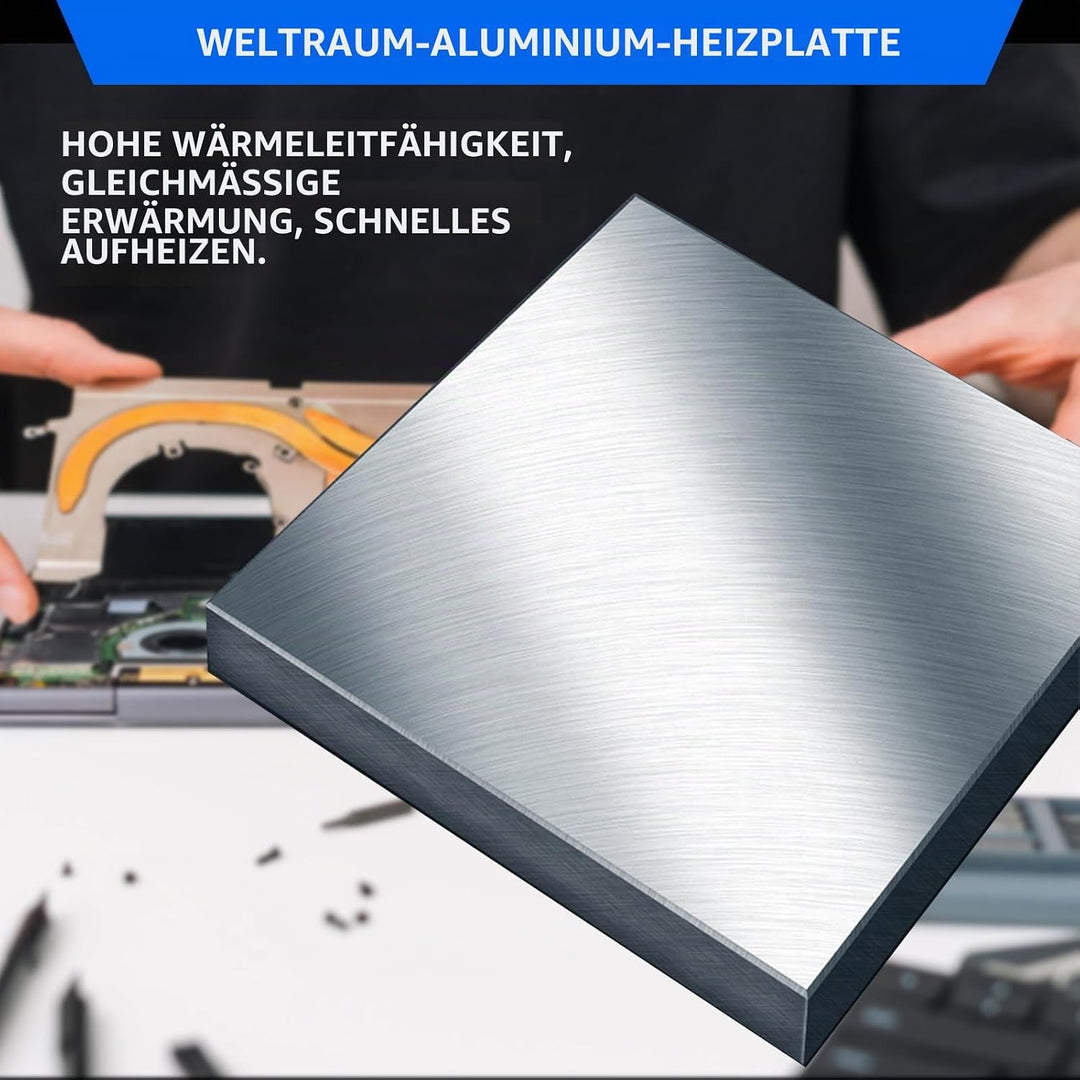 Auveach Lötstation Heizplatte 400 ℃ Elektrisch 350W Schweisser Heizplatte mit Digitalanzeige für Rep