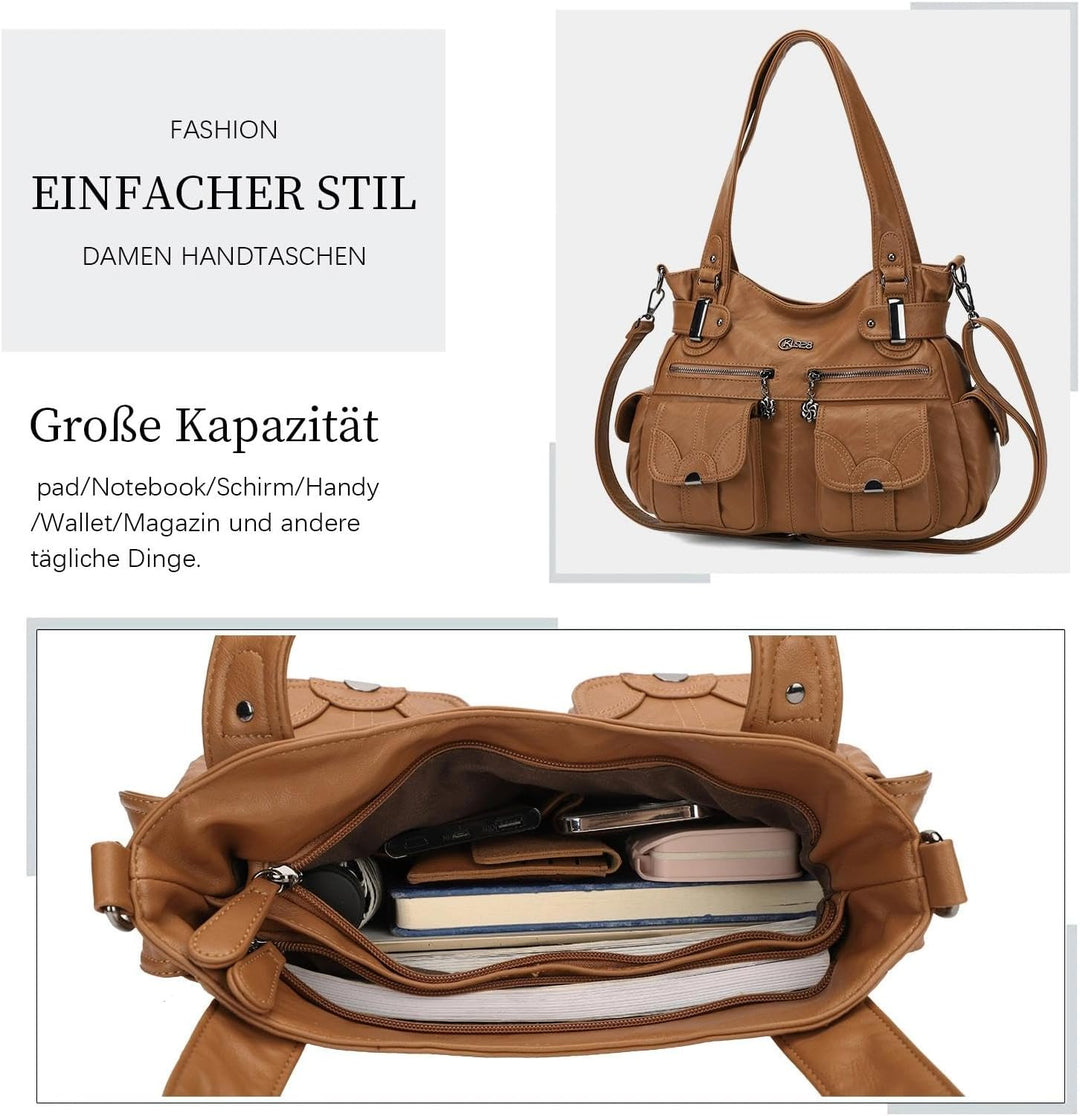 KL928 Tasche Damen Handtasche Umhängetaschen Damenhandtasche Schultertasche Lederhandtasche elegante