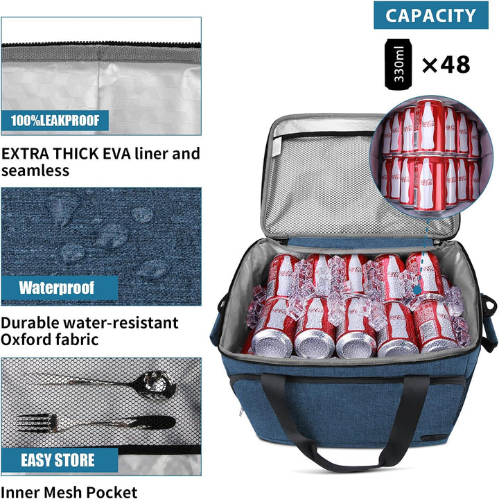 Lubardy 15L Kühltasche Klein 30L Kühltasche Gross Faltbar Kühlkorb Thermotasche Wasserdicht Kühlbox