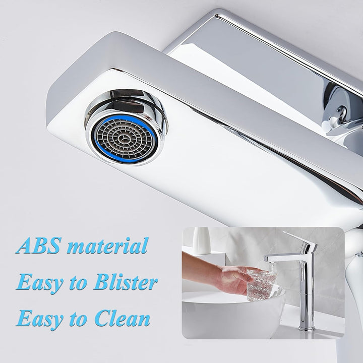 GRICOL Wasserhahn Bad Waschbecken Messing Mischbatterie Einhebelarmatur Badarmaturen Hoch Silber