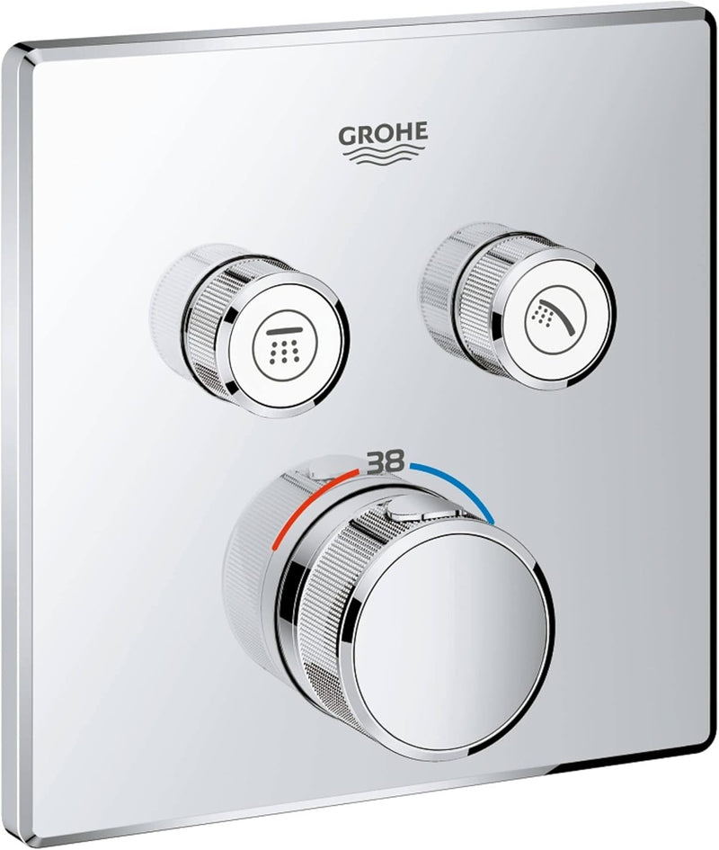 GROHE Grohtherm Smartcontrol - Brause- & Duschsystem -Thermostat (2 Absperrventile, ultraflaches Des