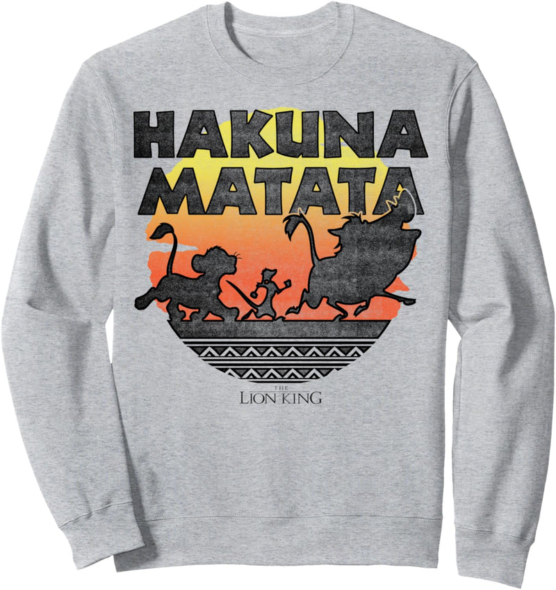 Disney The Lion King Hakuna Matata Sunset Silhouette Poster Sweatshirt