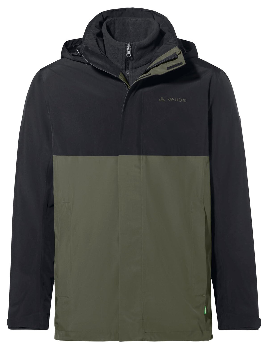VAUDE Herren Rosemoor 3in1 Jacke Doppeljacke M black/khaki, M black/khaki